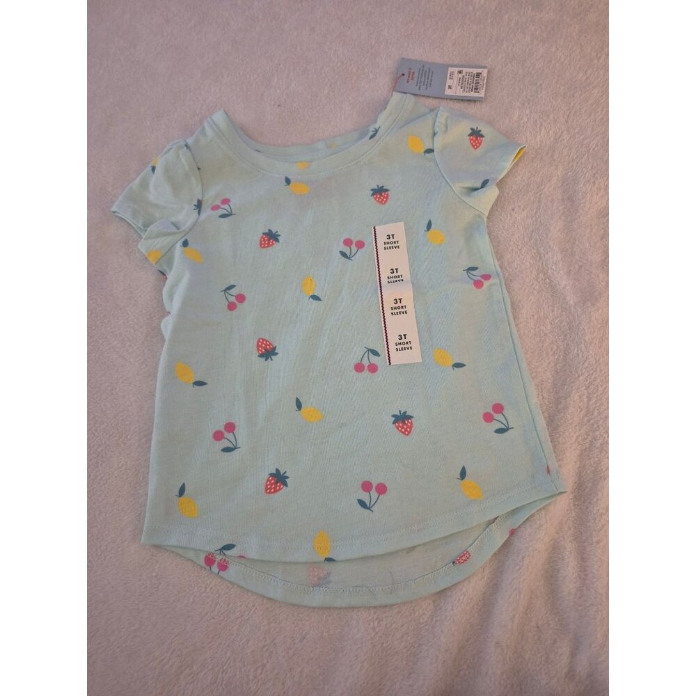 NWT Cat & Jack Toddler Girl Fruit Print T-Shirt - Size 3T